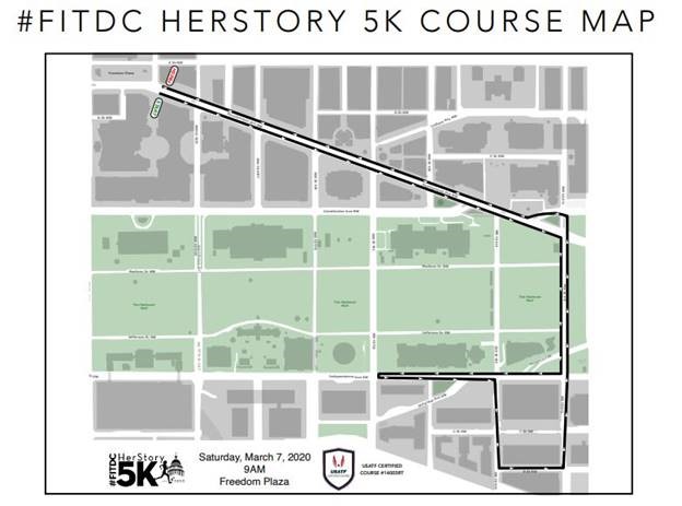 FitDC Herstory 5K Course Map