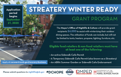 Streatery Winter Ready Grants